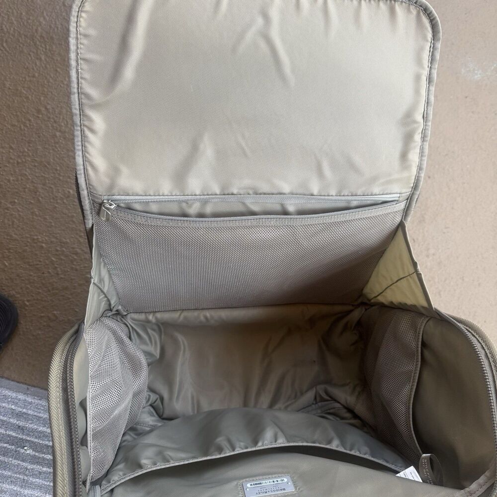 Briggs & Riley BASELINE 2-Wheel Cabin Bag Olive Green Luxury Comfort Luggage - Picture 14 of 16